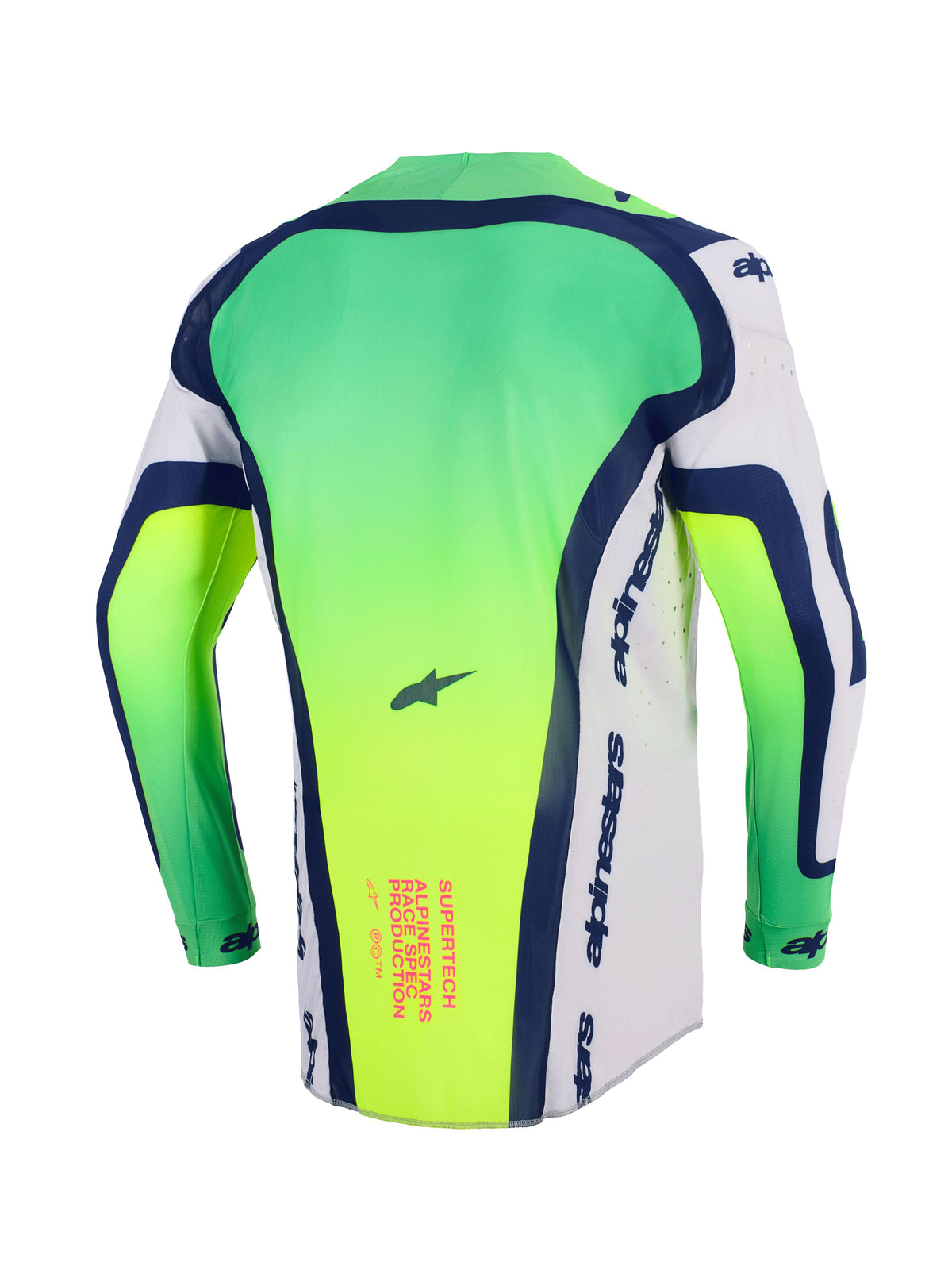 Dres Alpinestars Supertech Vista světle šedá/žlutá fluo/zelená/modrá/růžová