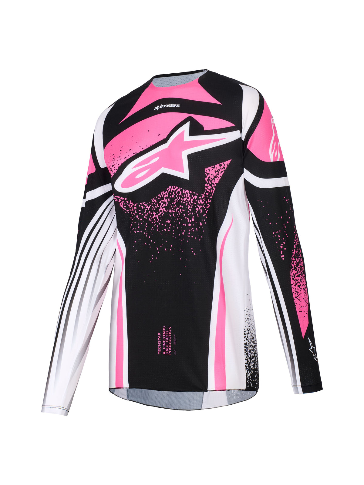 Dámská dres Alpinestars Stella Techstar Nomur černá/bílá/růžová