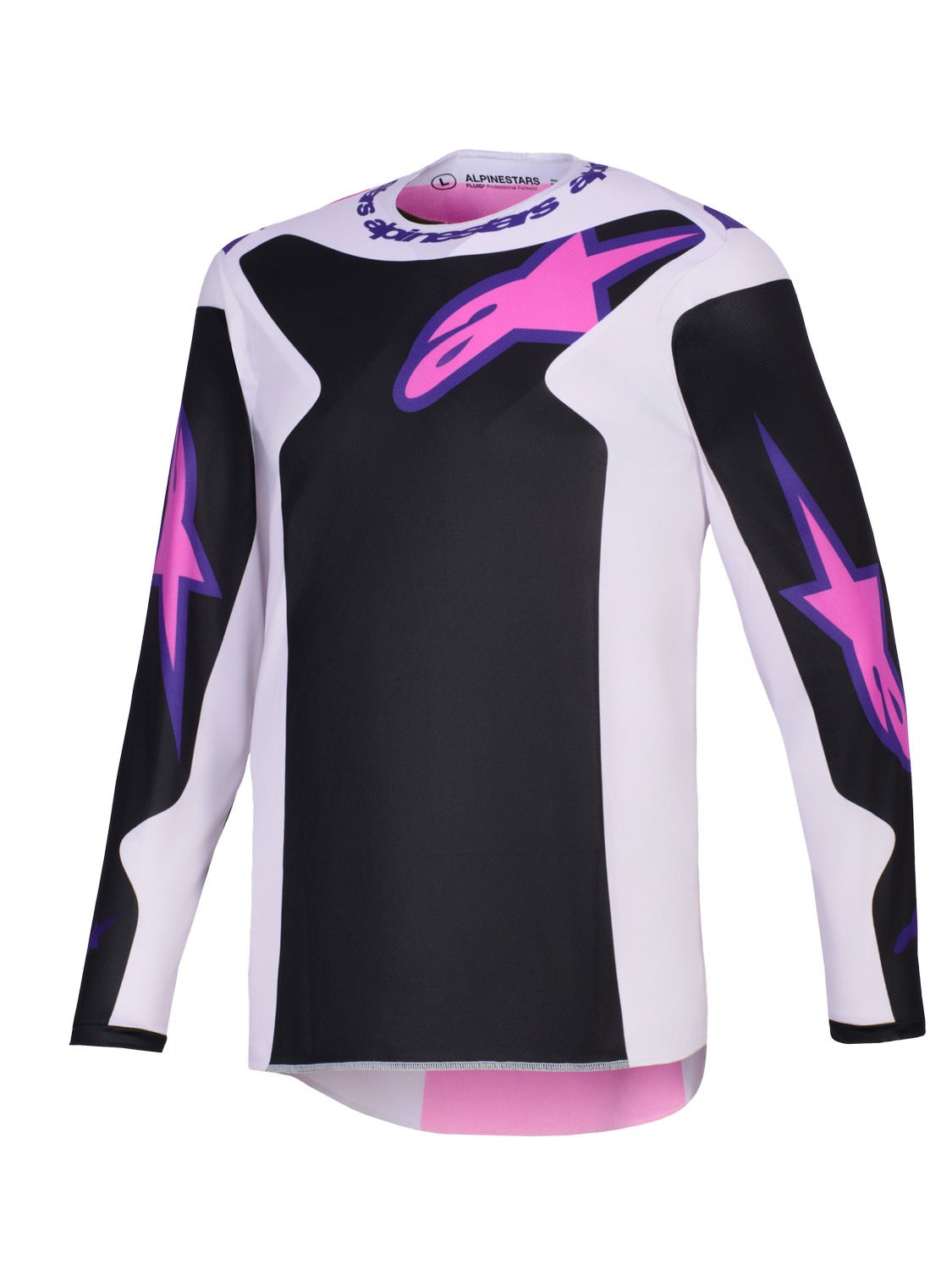 Dres Alpinestars Fluid Grid černá/světle šedá/fialová