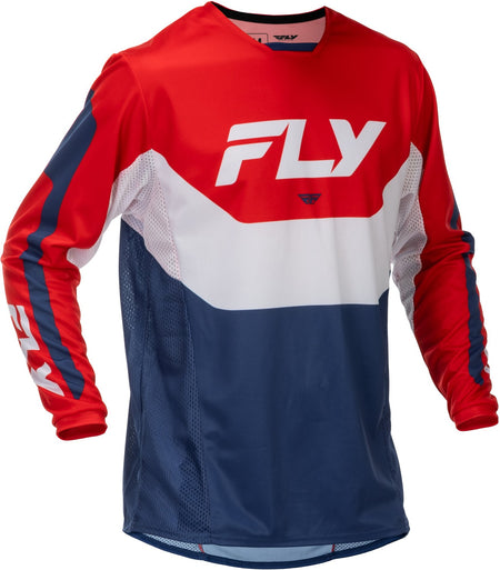 Dres Fly Racing Kinetic červená/bílá/modrá