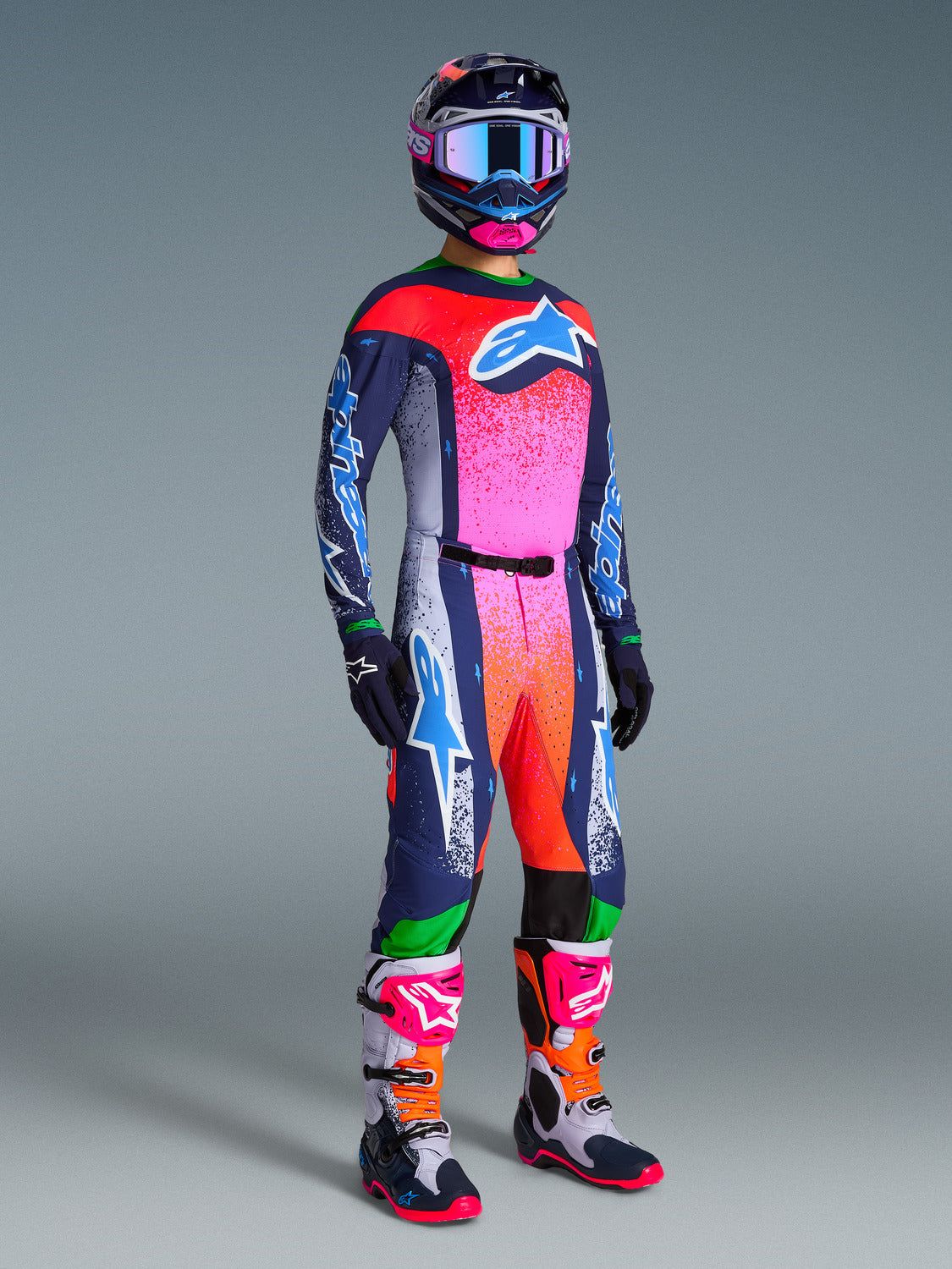 Dres Alpinestars Supertech limitovaná edice Records šedá/multicolor