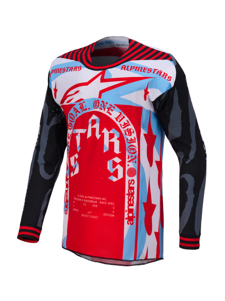 Dres Alpinestars Techstar limitovaná edice Beast Coast šedá/černá/oranžová