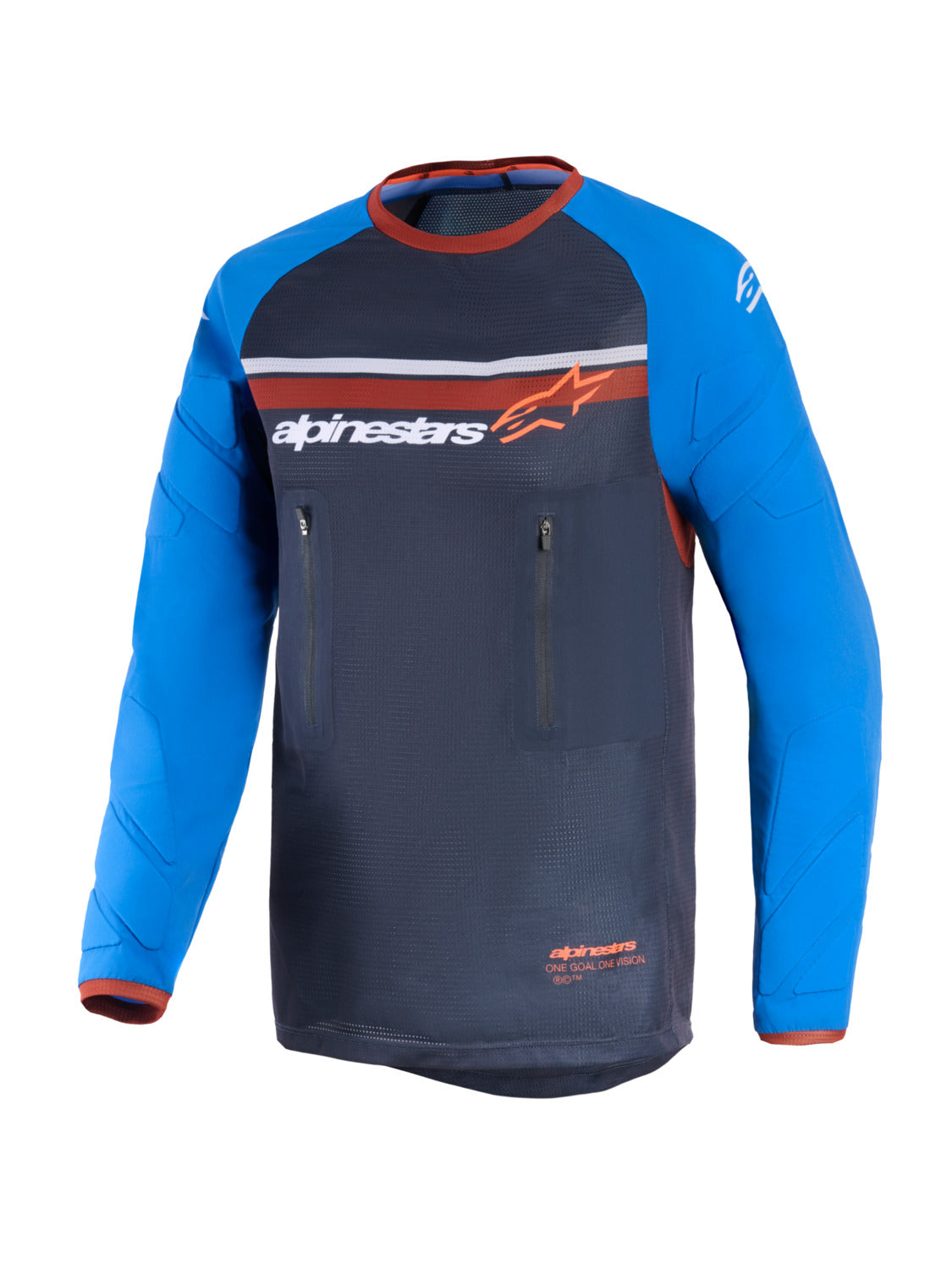 Dres Alpinestars Maxdura Dual tmavě šedá/modrá/oranžová