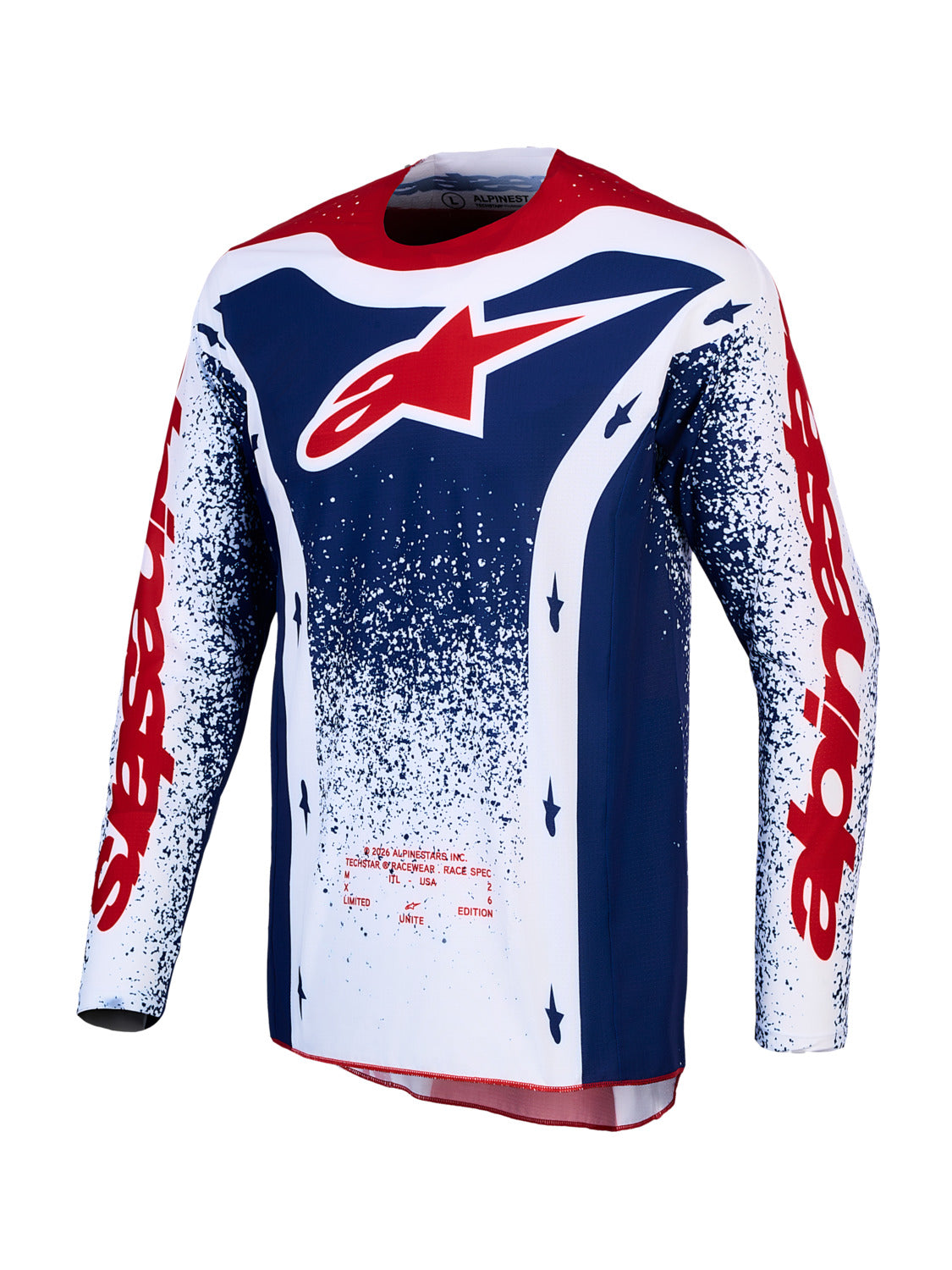 Dres Alpinestars Techstar limitovaná edice Unity červená/bílá/modrá