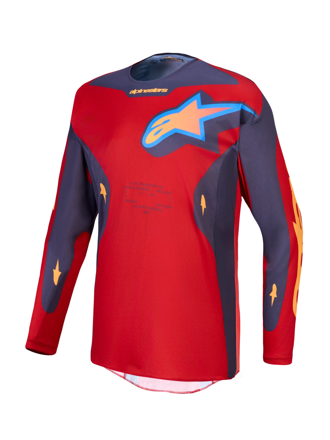 Dres Alpinestars Racer Hunt červená/tmavě šedá/gradient