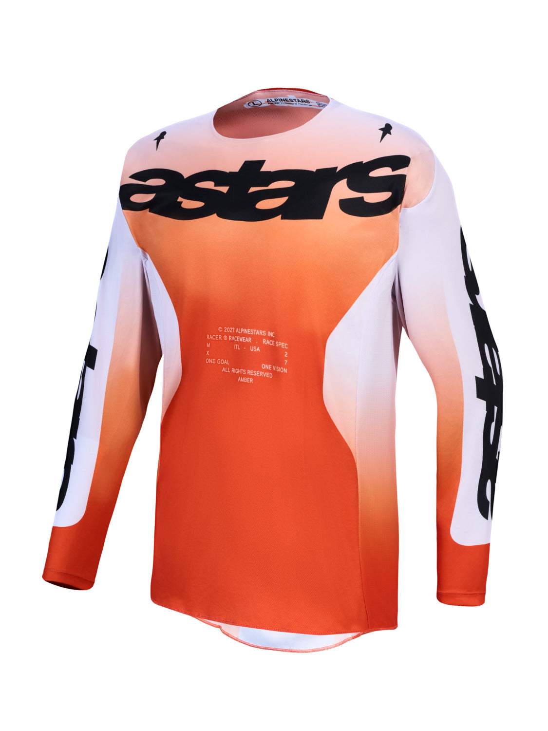 Dres Alpinestars Racer Amber červená/světle šedá/černá