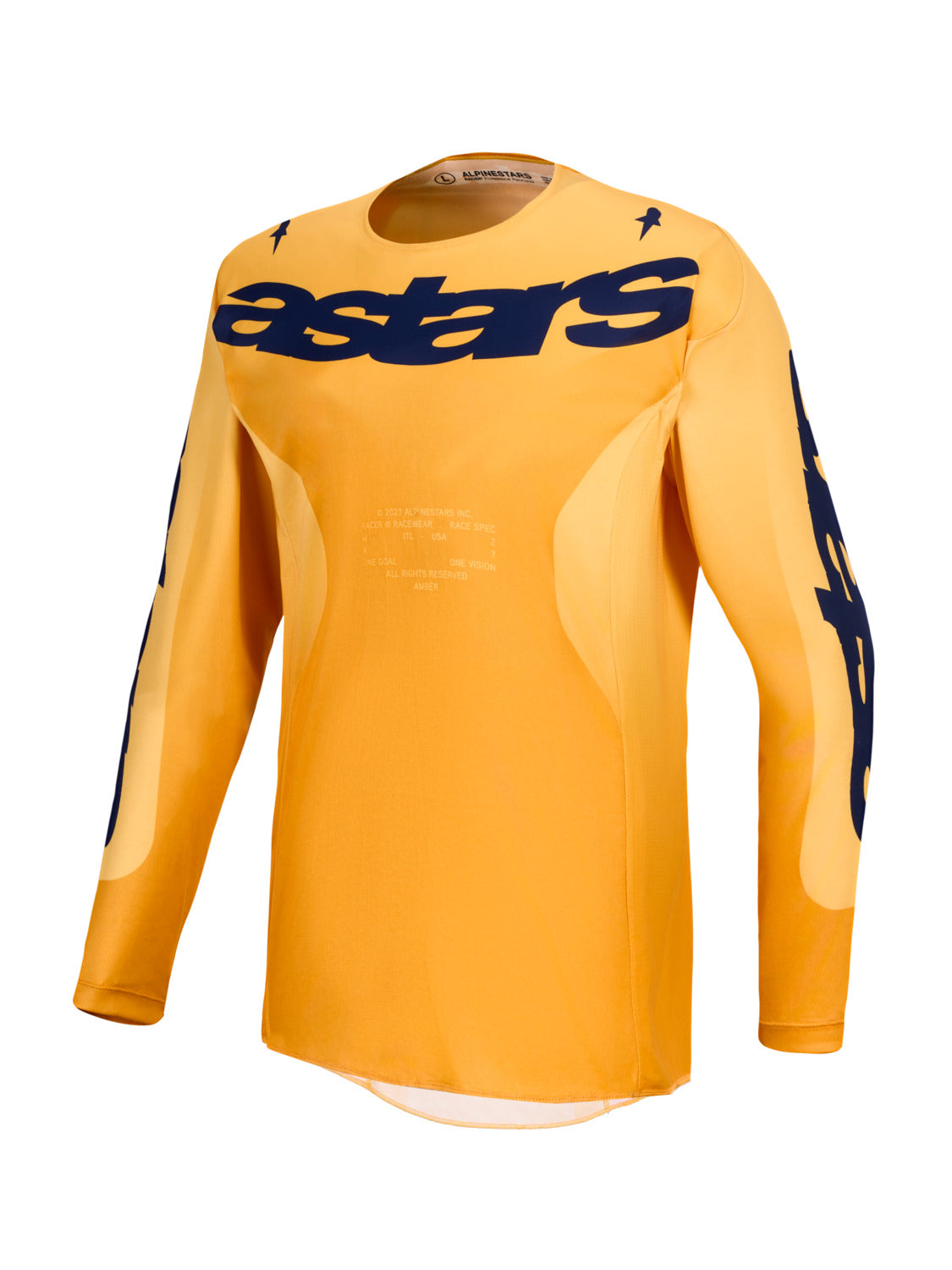 Dres Alpinestars Racer Amber oranžová/zlatá/tmavě modrá