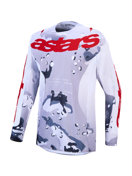 Dres Alpinestars Racer AIR Lone šedá camo/bílá/červená