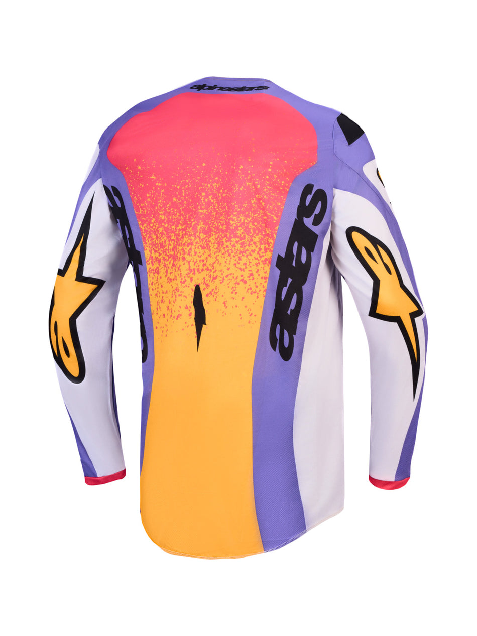 Dres Alpinestars Fluid Drag světle šedá/fialová/zlatá