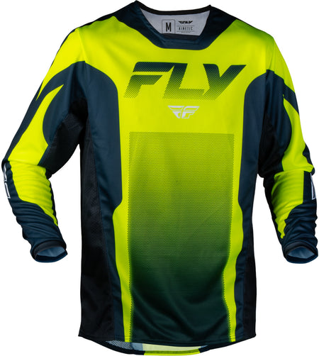Dres Fly Racing Kinetic Fade hi-vis/modrá/bílá