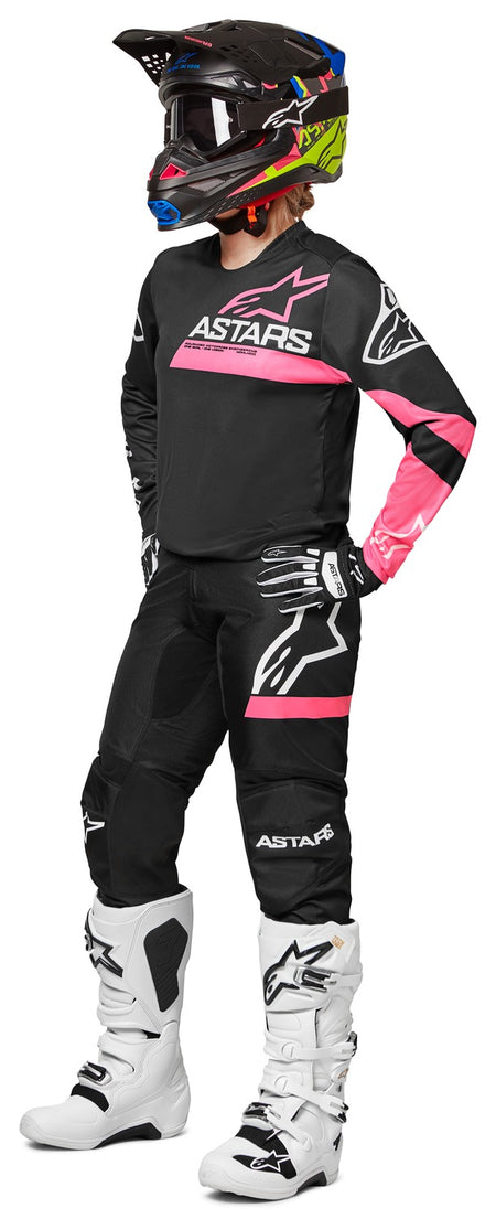 Dámské kalhoty Alpinestars Stella Fluid Chaser černá/růžová fluo