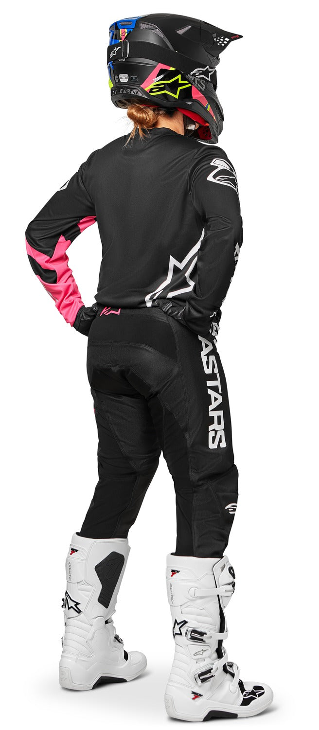 Dámské kalhoty Alpinestars Stella Fluid Chaser černá/růžová fluo