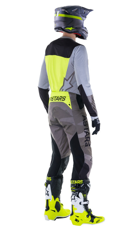 Kalhoty Alpinestars Techstar limitovaná edice AMS šedá/černá/žlutá fluo