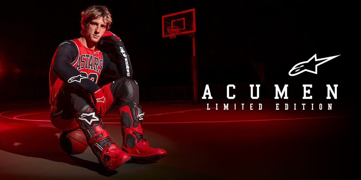 Kalhoty Alpinestars Techstar limitovaná edice Acumen červená/černá/bílá