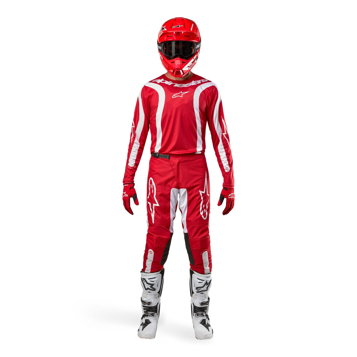 Kalhoty Alpinestars Fluid Lurv červená/bílá