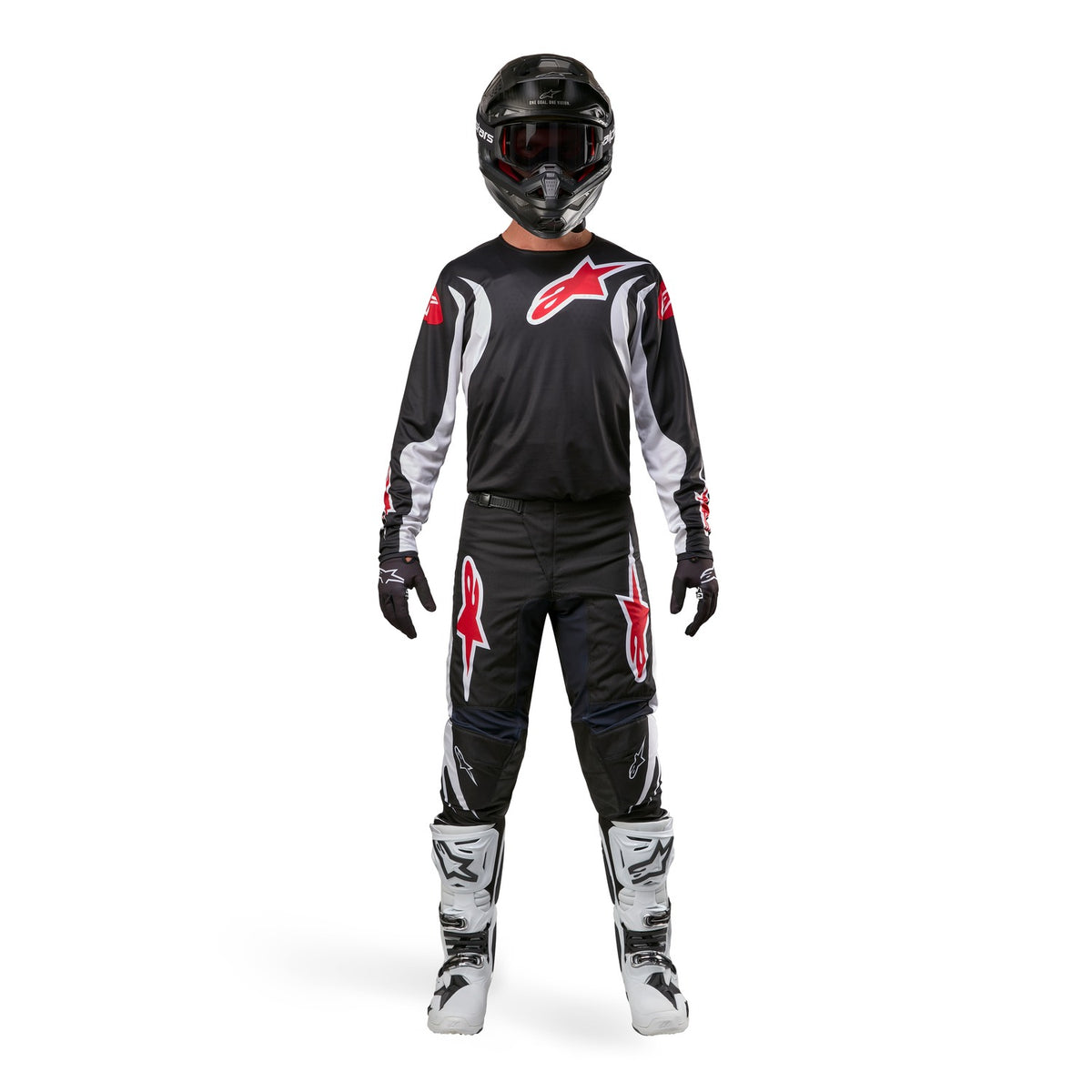 Kalhoty Alpinestars Fluid Lucent černá/bílá/červená