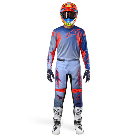 Kalhoty Alpinestars Fluid Lucent modrá/světle modrá/oranžová