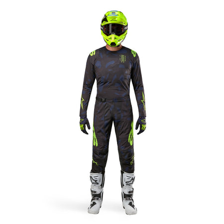 Kalhoty Alpinestars Techstar Rantera černá/modrá/žlutá fluo