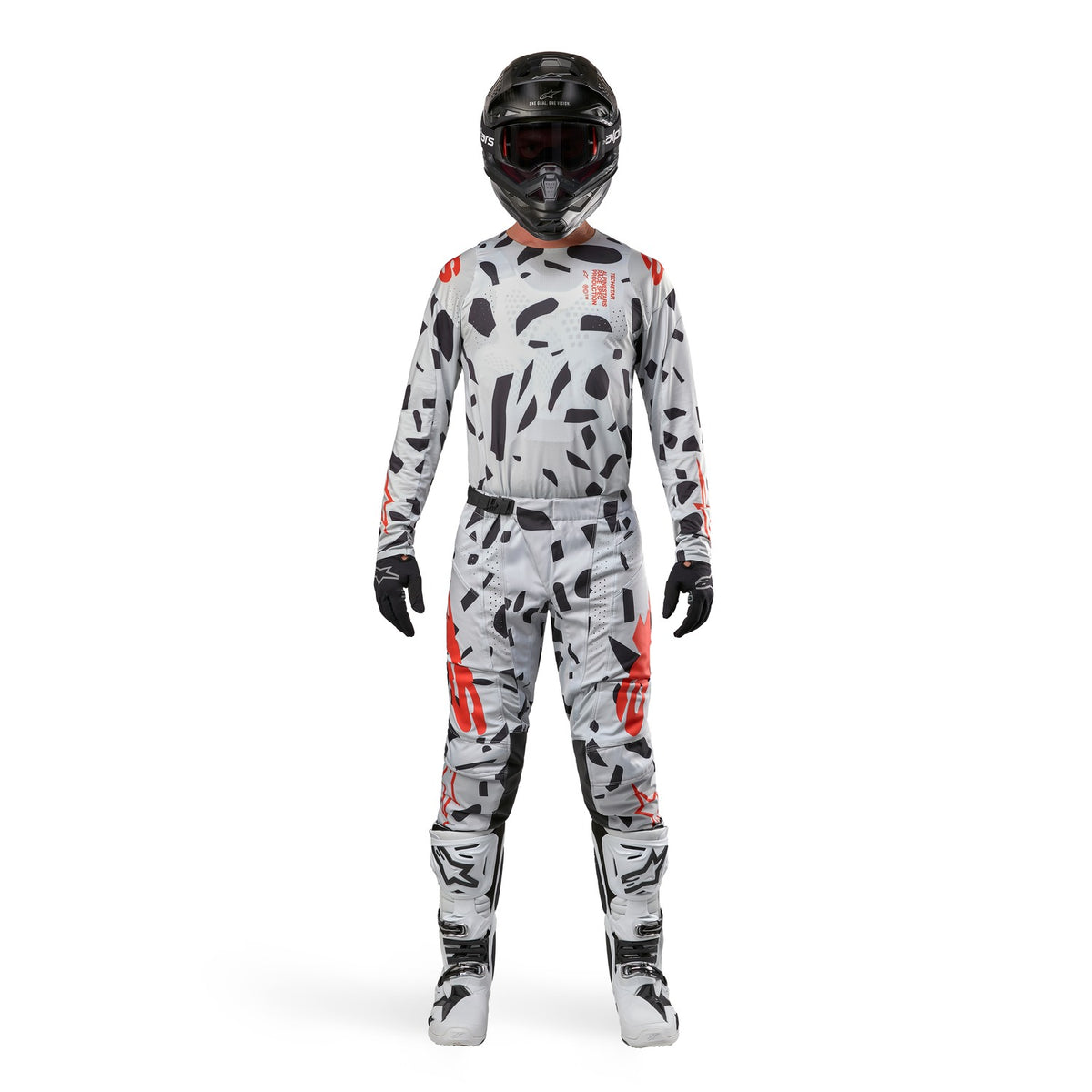 Kalhoty Alpinestars Techstar Rantera šedá/oranžová/černá