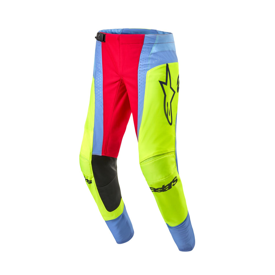 Kalhoty Alpinestars Techstar Ocuri světle modrá/žlutá fluo/červená