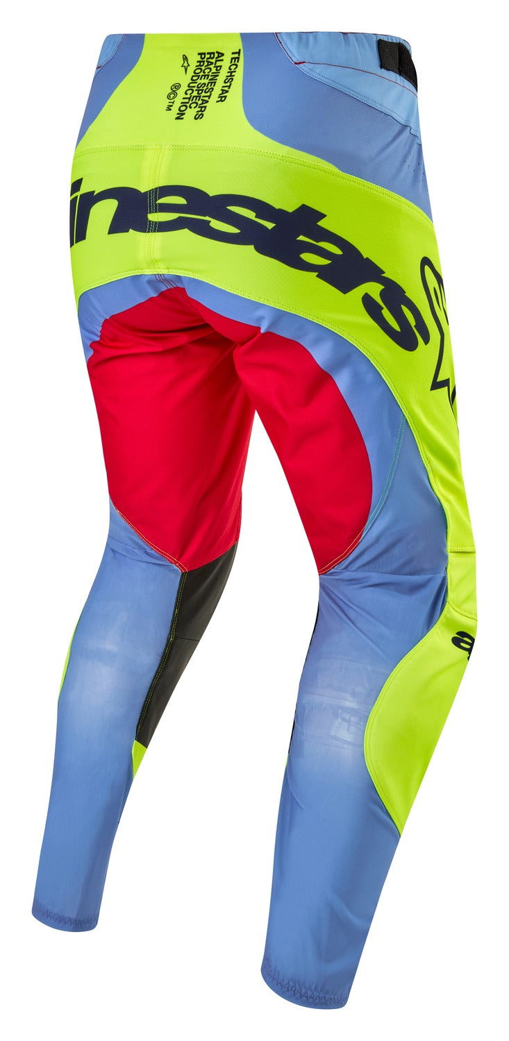 Kalhoty Alpinestars Techstar Ocuri světle modrá/žlutá fluo/červená