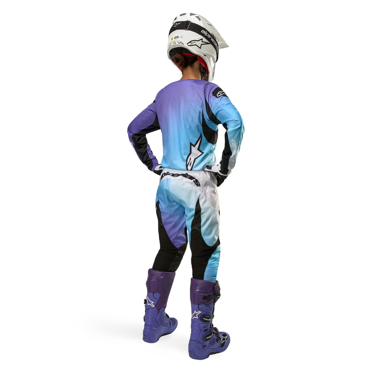 Dámské kalhoty Alpinestars Stella Fluid bílá/fialová