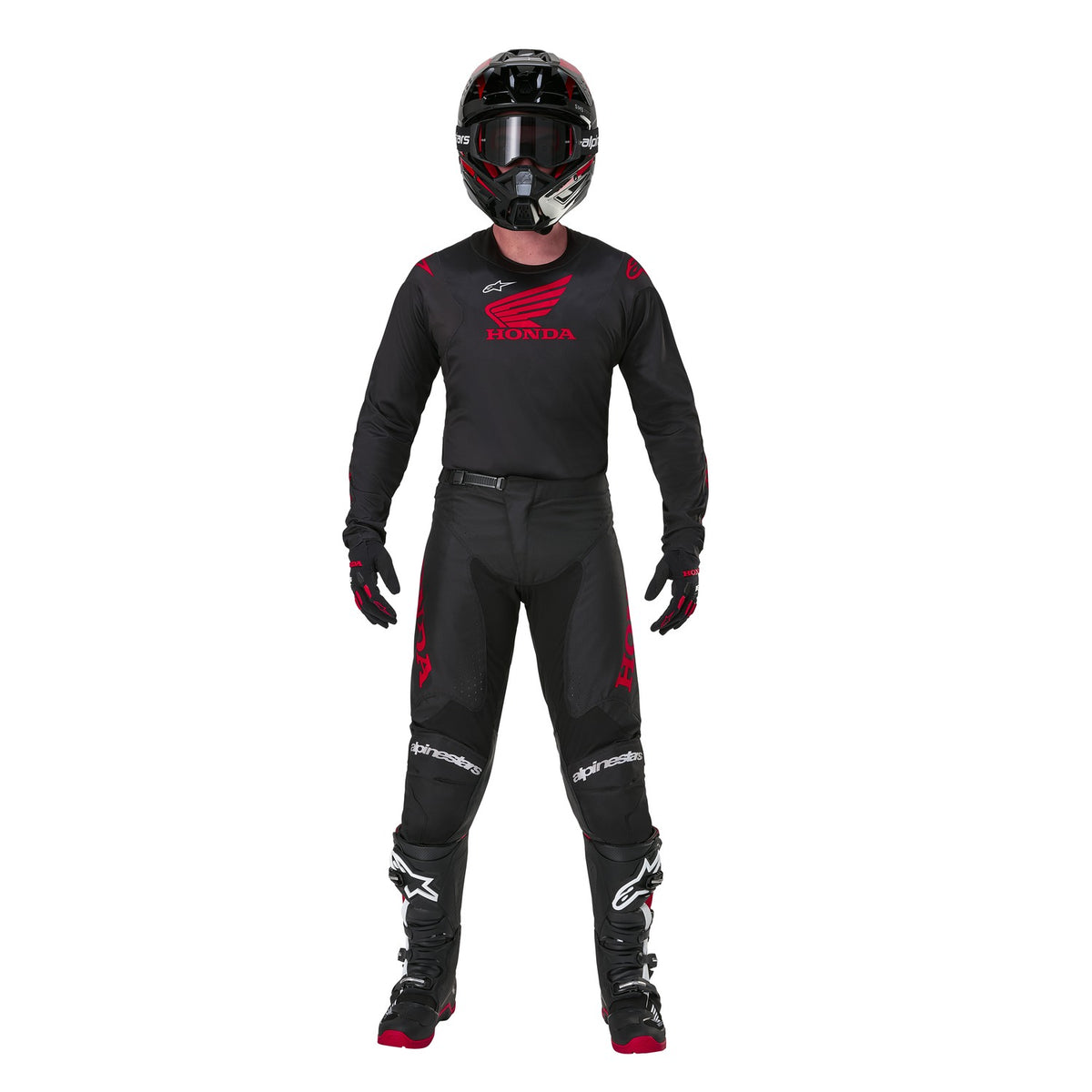 Kalhoty Alpinestars Racer Iconic Honda černá/červená