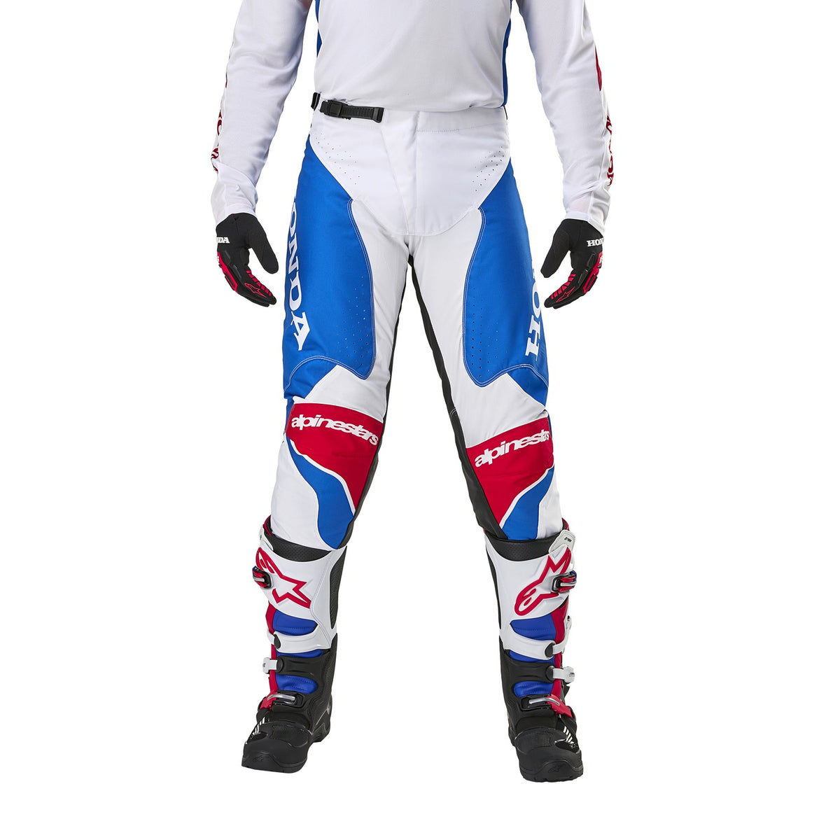 Kalhoty Alpinestars Racer Iconic Honda bílá/modrá/červená/černá