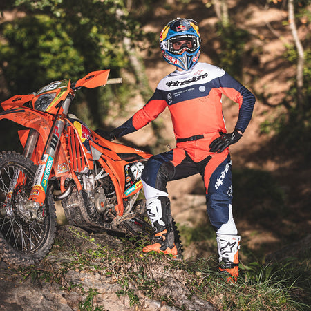 Kalhoty Alpinestars PRO-DURA modrá/oranžová/bílá