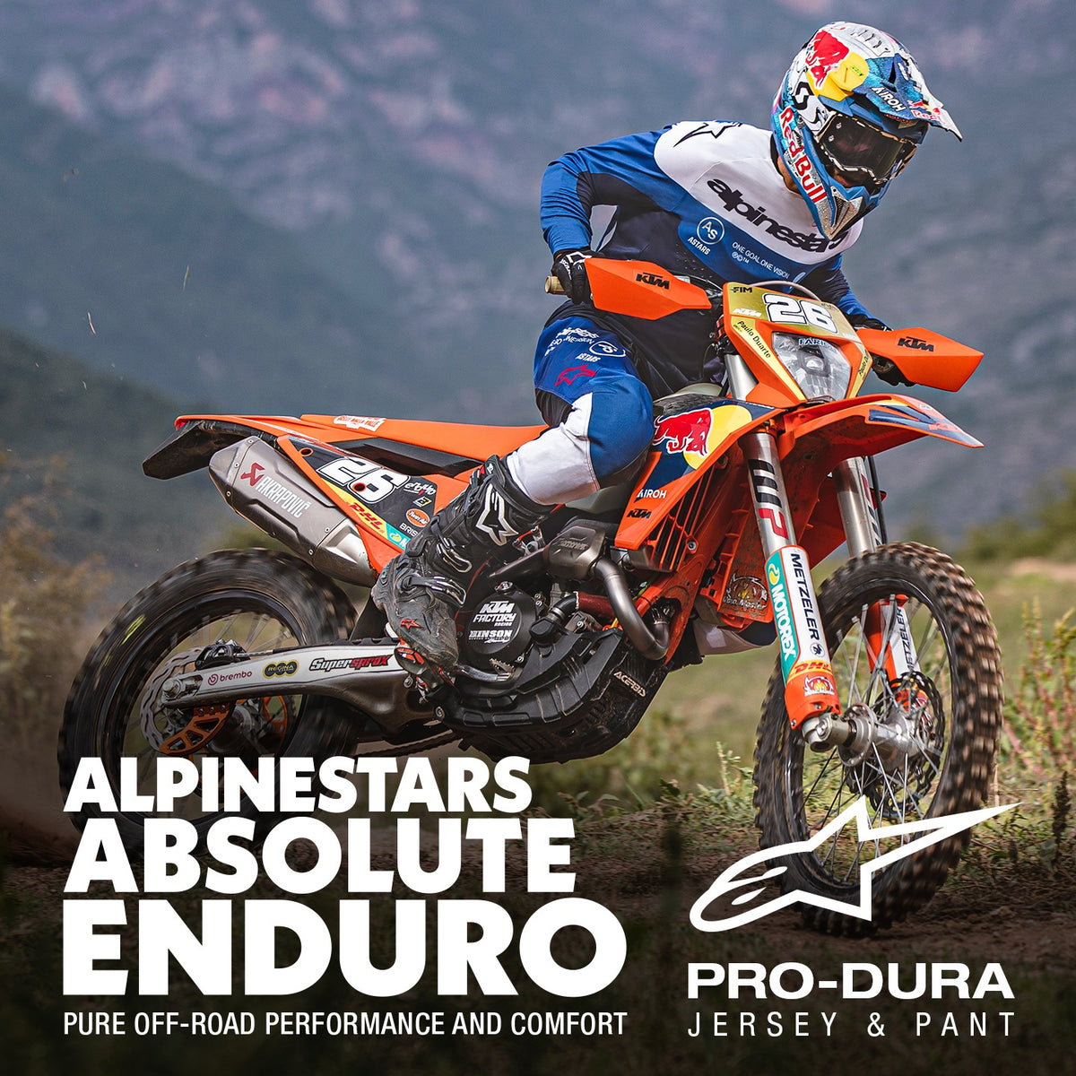 Kalhoty Alpinestars PRO-DURA modrá/bílá