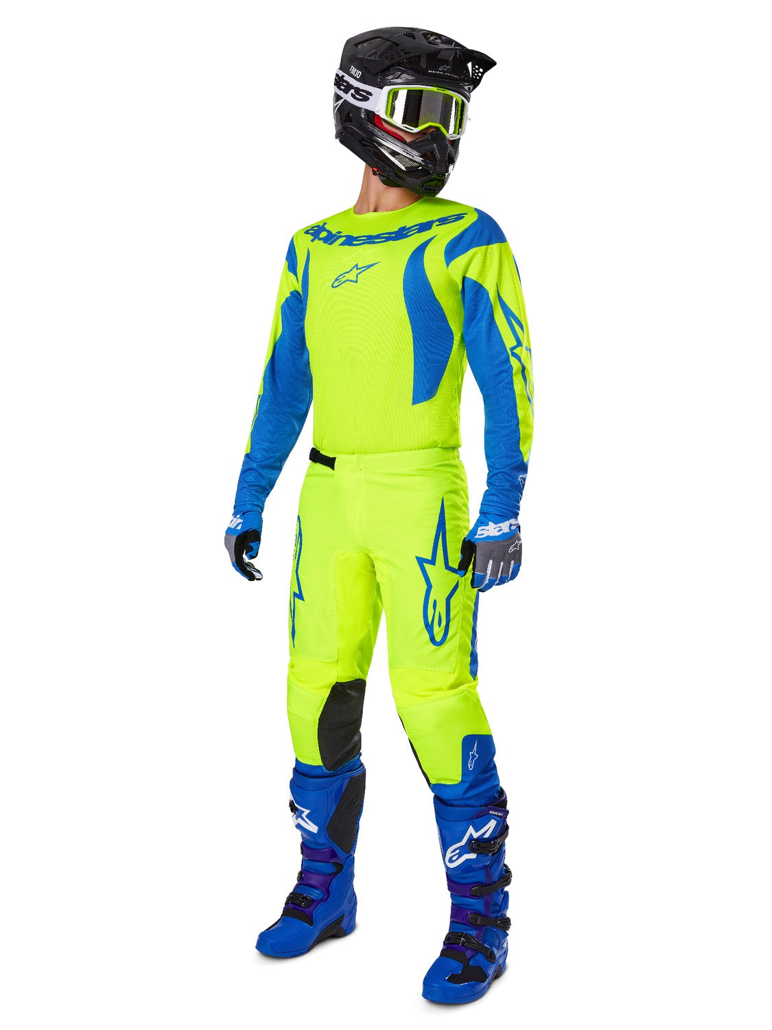 Kalhoty Alpinestars Fluid Haul žlutá fluo/modrá