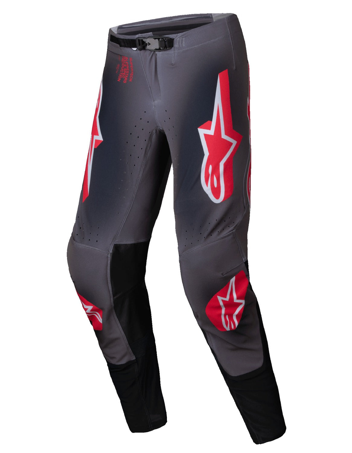 Kalhoty Alpinestars Supertech Lipan kouřová červená