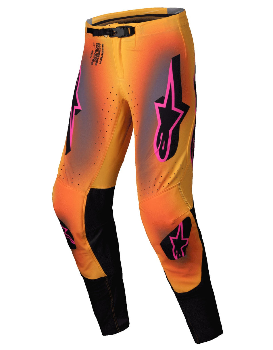 Kalhoty Alpinestars Supertech Lipan žlutá/růžová