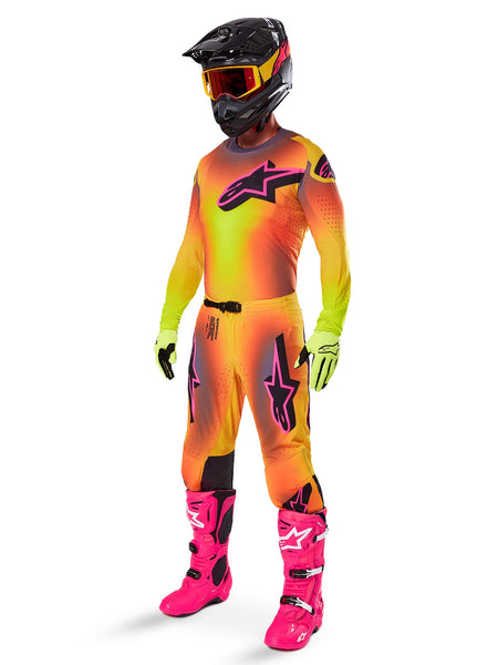 Kalhoty Alpinestars Supertech Lipan žlutá/růžová