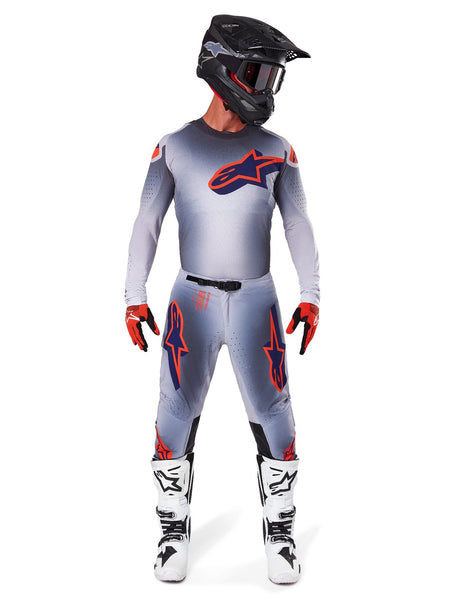 Kalhoty Alpinestars Supertech Lipan šedá/oranžová fluo