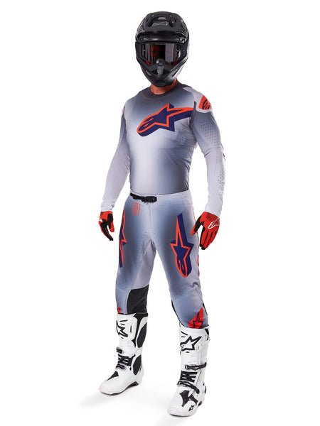 Kalhoty Alpinestars Supertech Lipan šedá/oranžová fluo