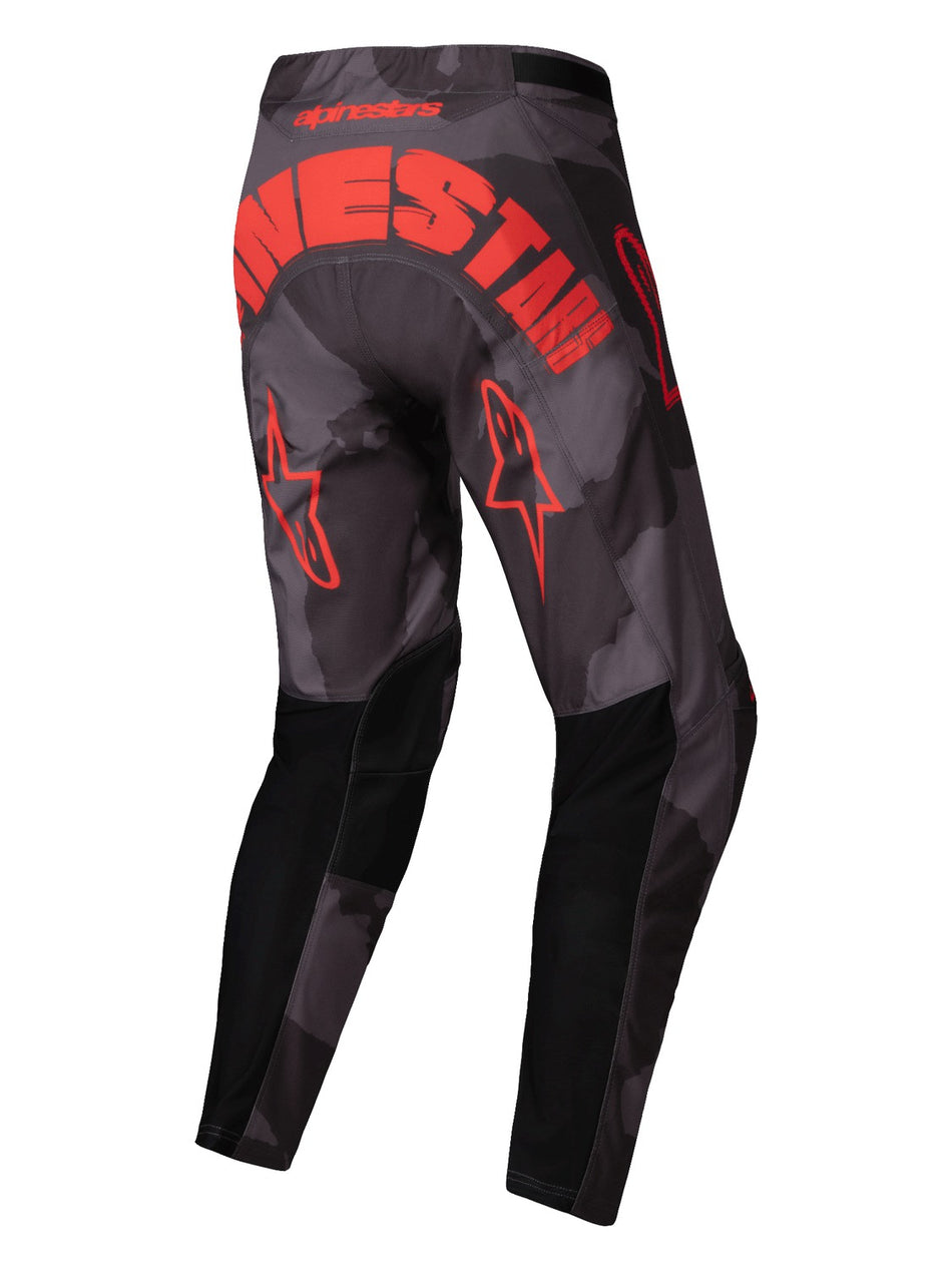 Kalhoty Alpinestars Racer Hollow šedá camo/oranžová fluo