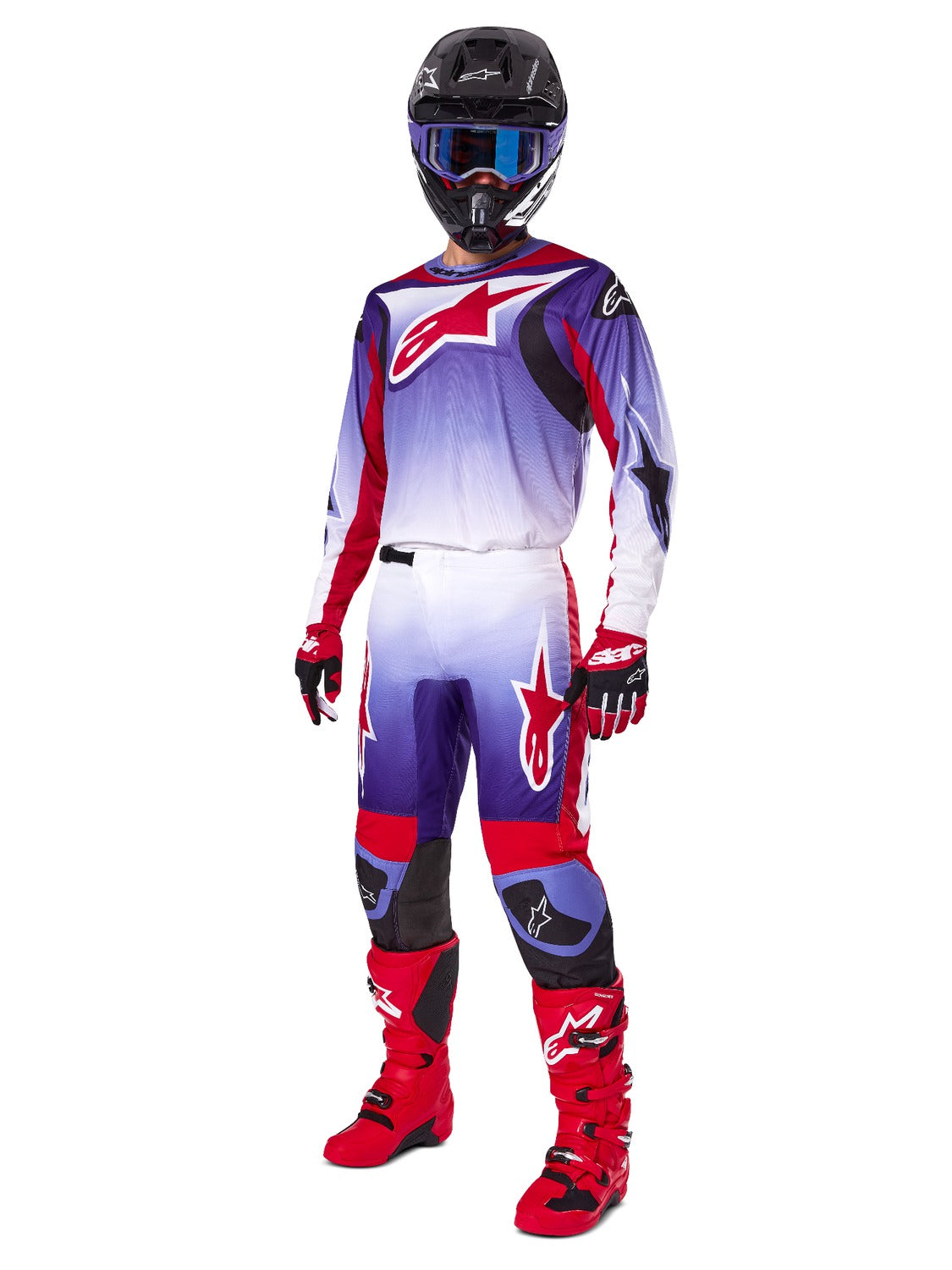 Kalhoty Alpinestars Fluid Wurx fialová/červená