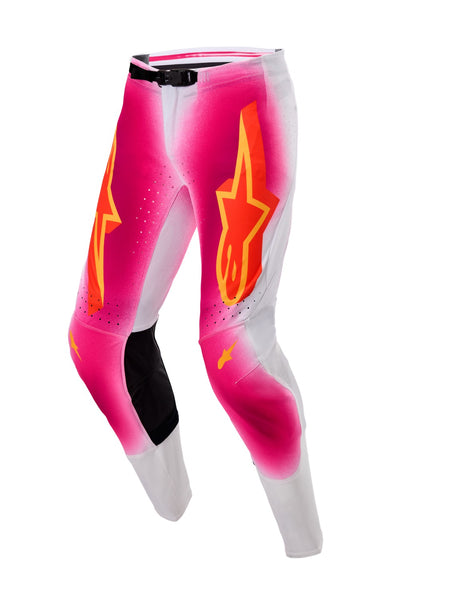 Kalhoty Alpinestars Supertech limitovaná edice MIG růžová fluo/bílá/oranžová