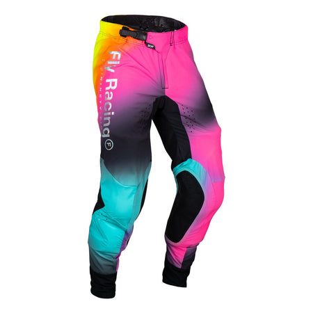 Kalhoty Fly Racing Lite LE Legacy růžová/modrá, hi-vis