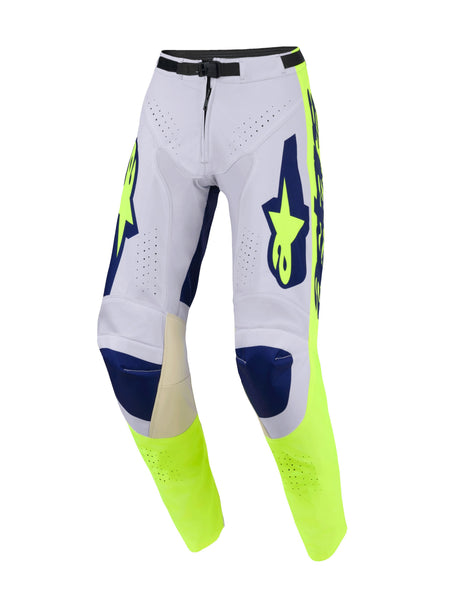 Kalhoty Alpinestars Racer AIR Riway světle šedá/žlutá fluo/modrá