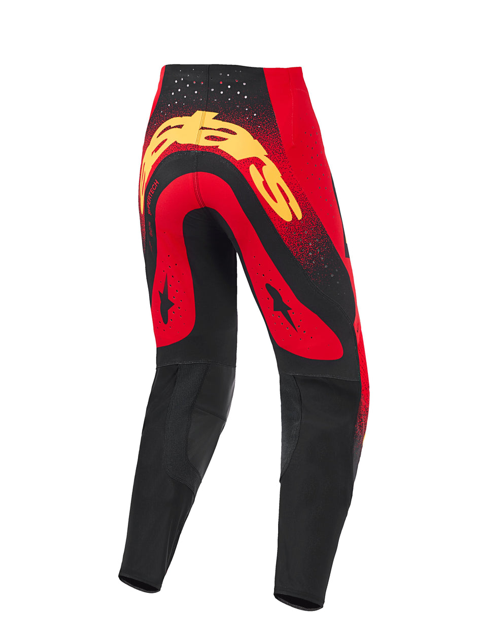 Kalhoty Alpinestars Supertech Scenz červená/černá/žlutá