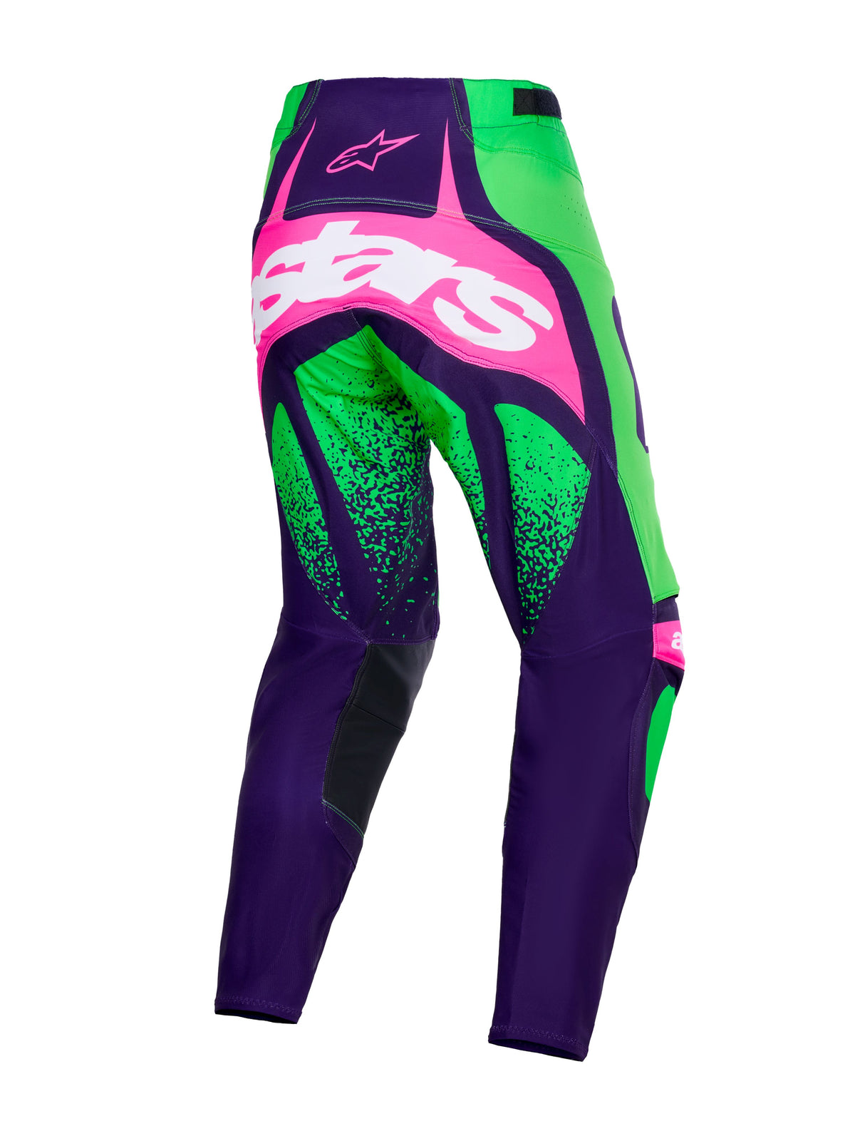 Kalhoty Alpinestars Techstar Nomur tmavě fialová/zelená/růžová fluo