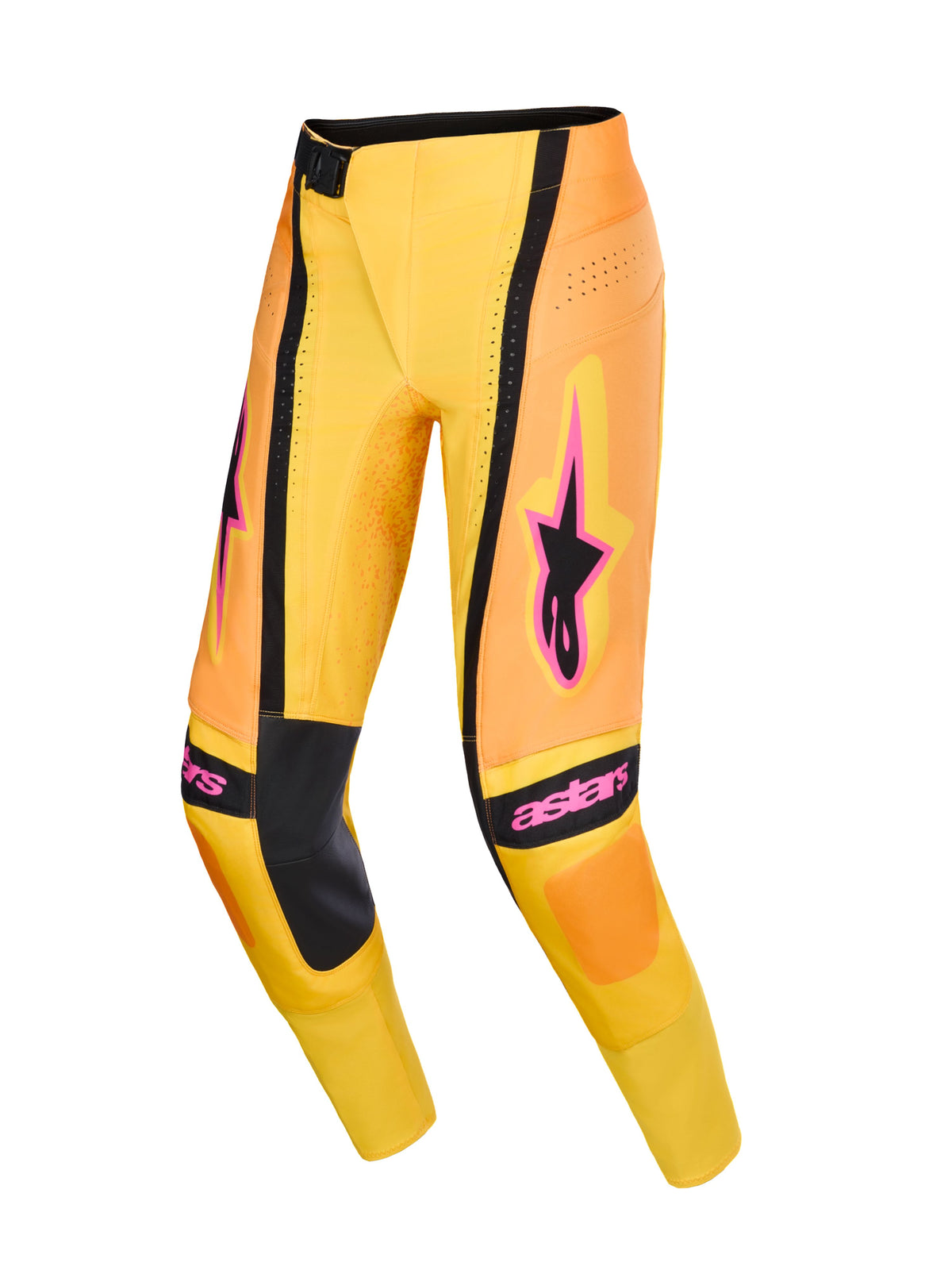 Kalhoty Alpinestars Techstar Nomur oranžová/žlutá/růžová