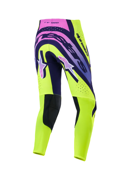 Kalhoty Alpinestars Supertech Vista žlutá fluo/fialová/černá