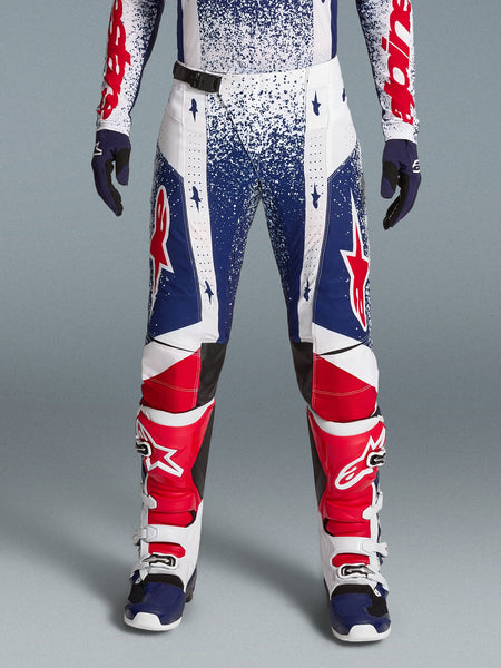 Kalhoty Alpinestars Techstar limitovaná edice Unity červená/bílá/modrá