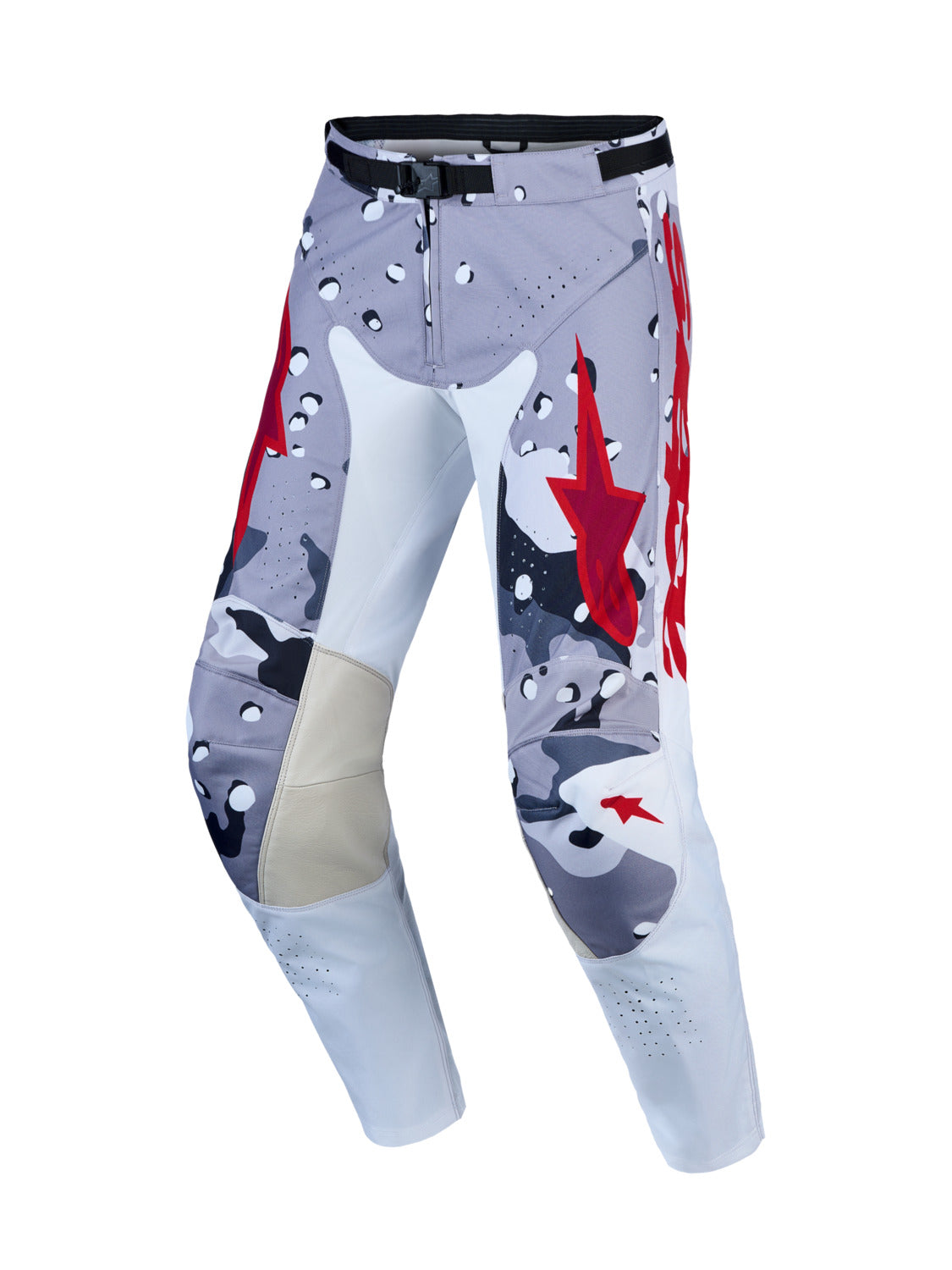 Kalhoty Alpinestars Racer AIR Lone šedá camo/bílá/červená