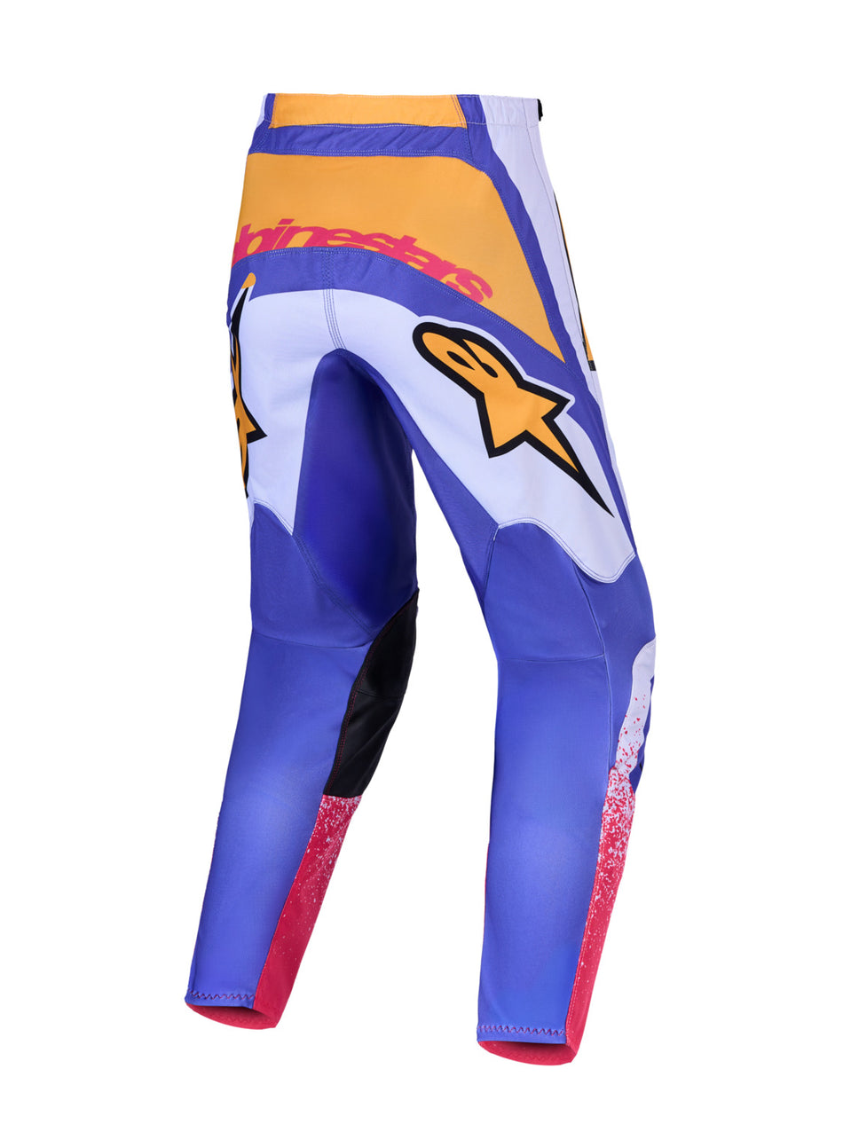 Kalhoty Alpinestars Fluid Drag světle šedá/fialová/zlatá