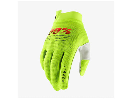 Rukavice 100% iTRACK fluo zelená