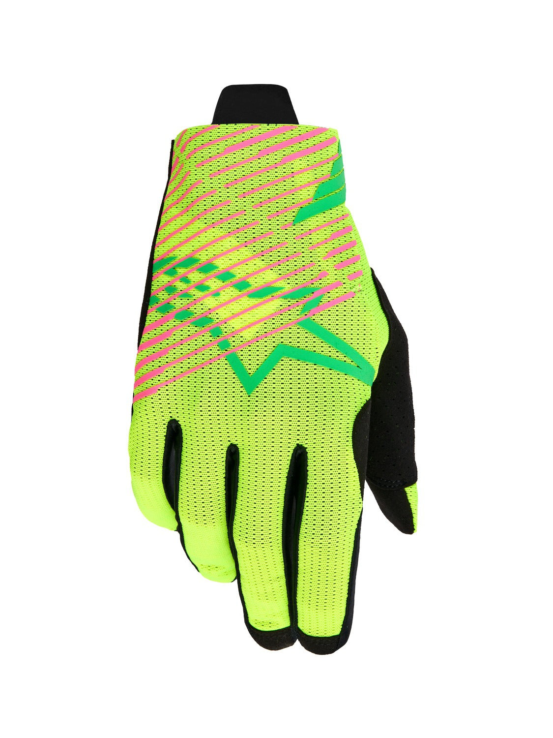 Rukavice Alpinestars Radar PRO zelená/žlutá fluo/růžová fluo